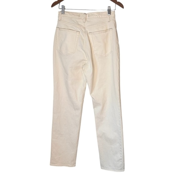 Abercrombie & Fitch Ultra High Rise Ankle Straight Jean- White- Size 28 - Picture 5 of 14